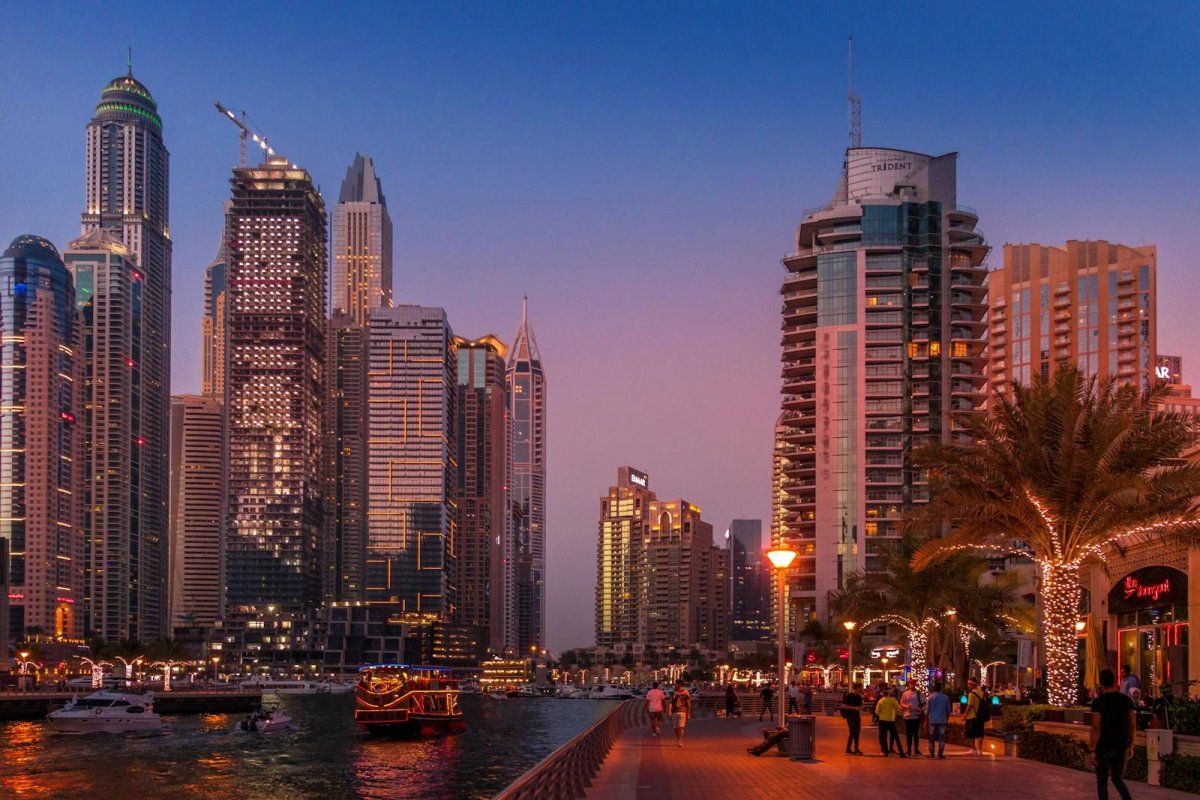 Dubai skyline financial district institutional capital